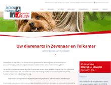 Tablet Screenshot of dierenkliniekvandenelzen.nl